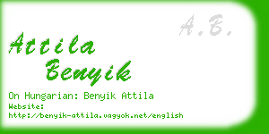 attila benyik business card